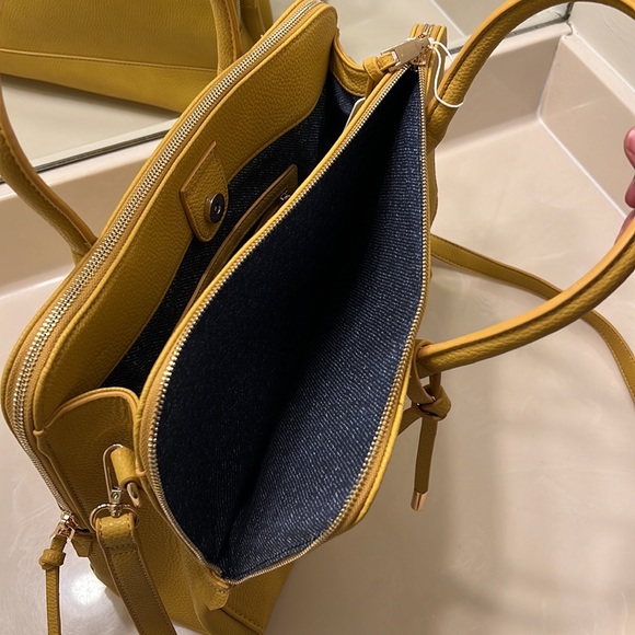 NWT Urban Expressions Yellow Shoulder Bag/Purse - Picture 7 of 8